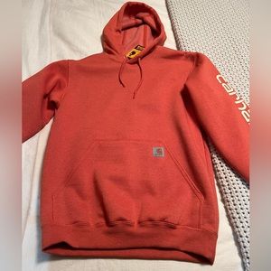 🔨 CARHARTT 🔨NWT LOOSE FIT MIDWEIGHT LOGO SLEEVE GRAPHIC HOODIE, MENS SMALL